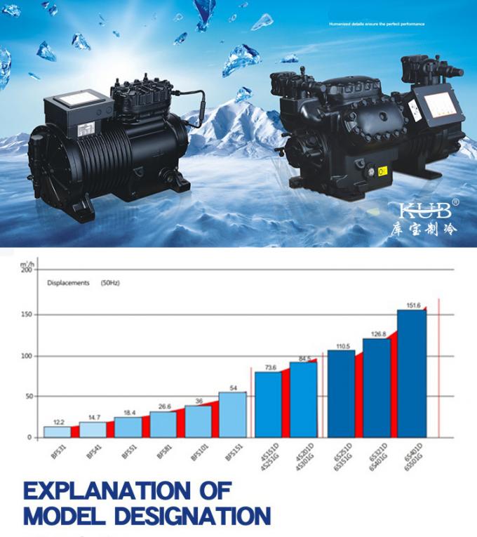 BFS51 BFCA-0500 Compressore di camera fredda unità di condensazione Compressore di refrigerazione da 5 CV 1