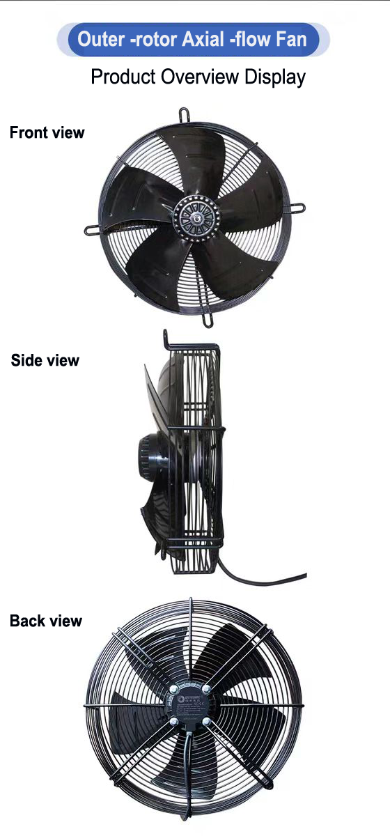 Serie YWF 200 a 630 mm di deposito a freddo Ventilatore Lamella Motore Condensatore Evaporatore Ventilatore Produttore Ventilatore di flusso assiale rotore esterno 3