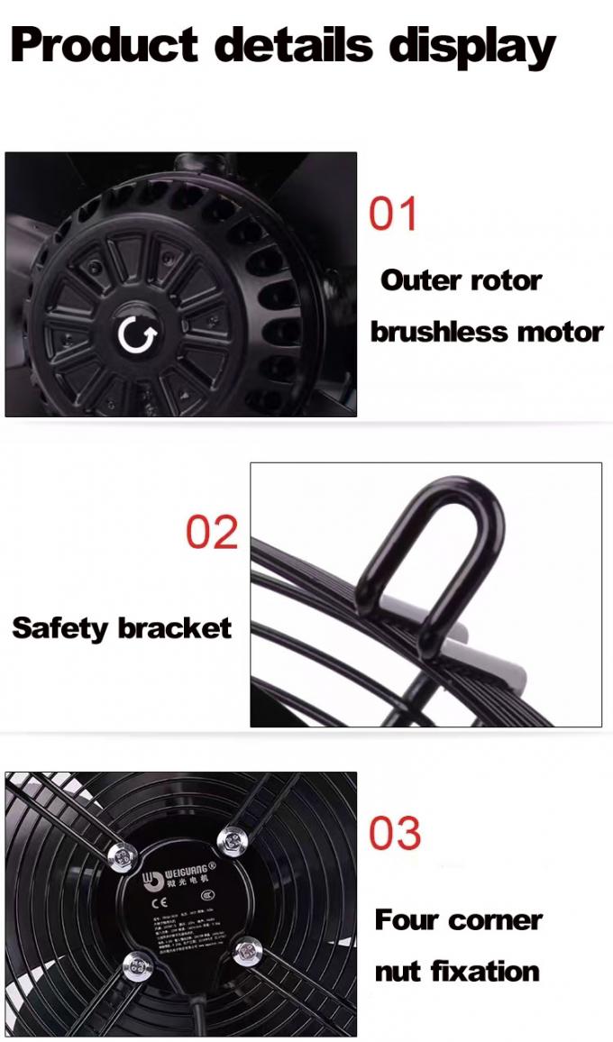 Serie YWF 200 a 630 mm di deposito a freddo Ventilatore Lamella Motore Condensatore Evaporatore Ventilatore Produttore Ventilatore di flusso assiale rotore esterno 5