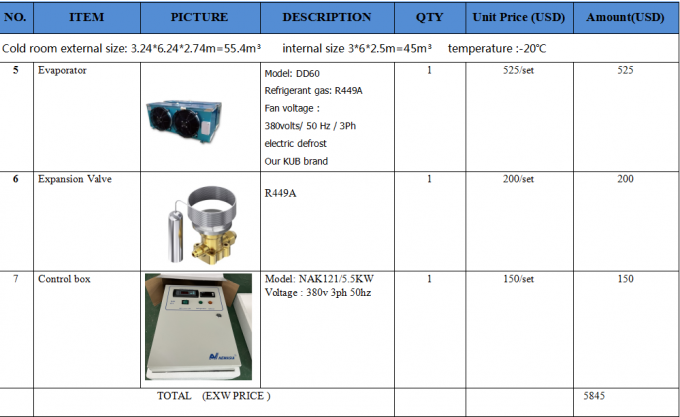 Stoccaggio alimenti freddi Stoccaggio carne stoccaggio freddo 55 metri cubi temperatura -20 gradi prezzo stoccaggio freddo 1