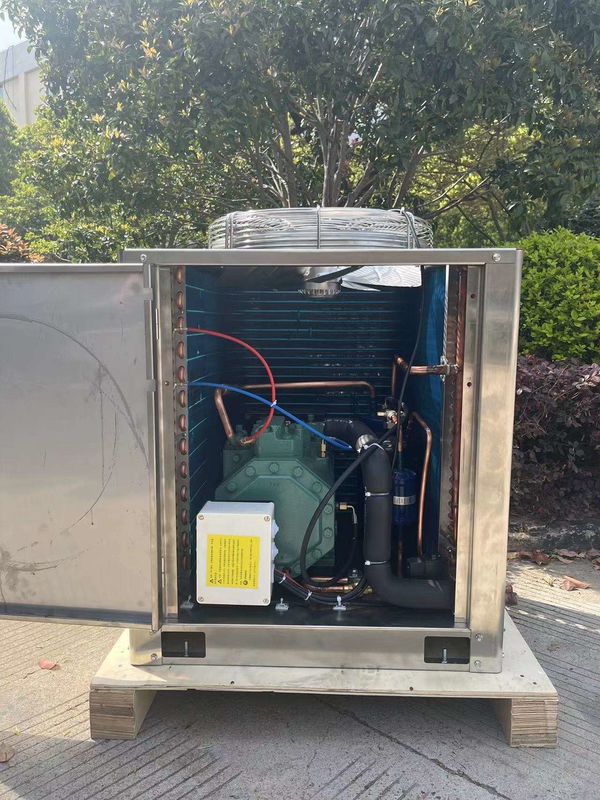 2CES-3Y compressore Tipo scatola unità di condensazione raffreddata ad aria 3HP griglia del ventilatore e lame unità di condensazione in acciaio inossidabile