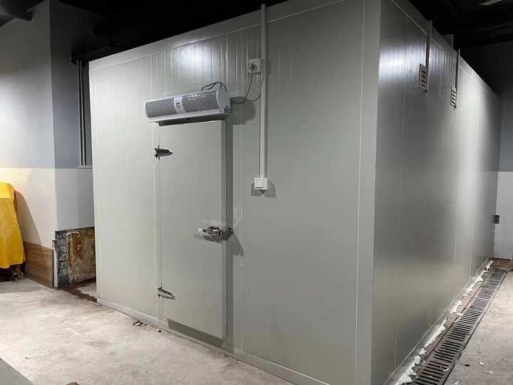 Casa di stoccaggio frigorifero da 10 m³ venduta separatamente Tende per celle frigorifere Ventilatore Scaffali -18°C Impianti di celle frigorifere Camera