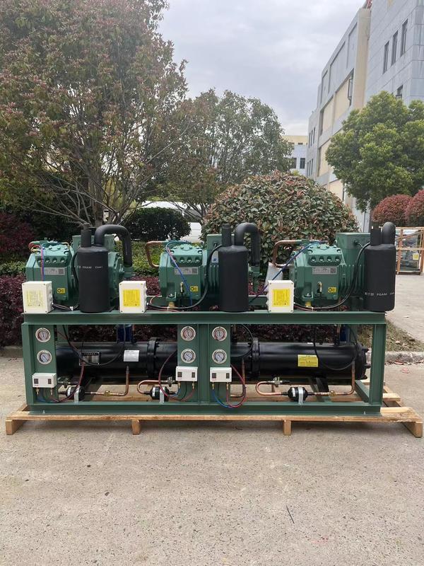 Unità di condensazione raffreddata ad acqua con compresore a pistoni da 10 CV con 380V 3PH 50Hz e garanzia di 1 anno