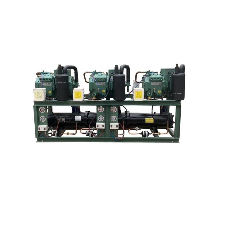 Unità di condensazione raffreddata ad acqua da 10 HP*3 cavalli con 380V 3PH 50Hz e 1 anno di garanzia