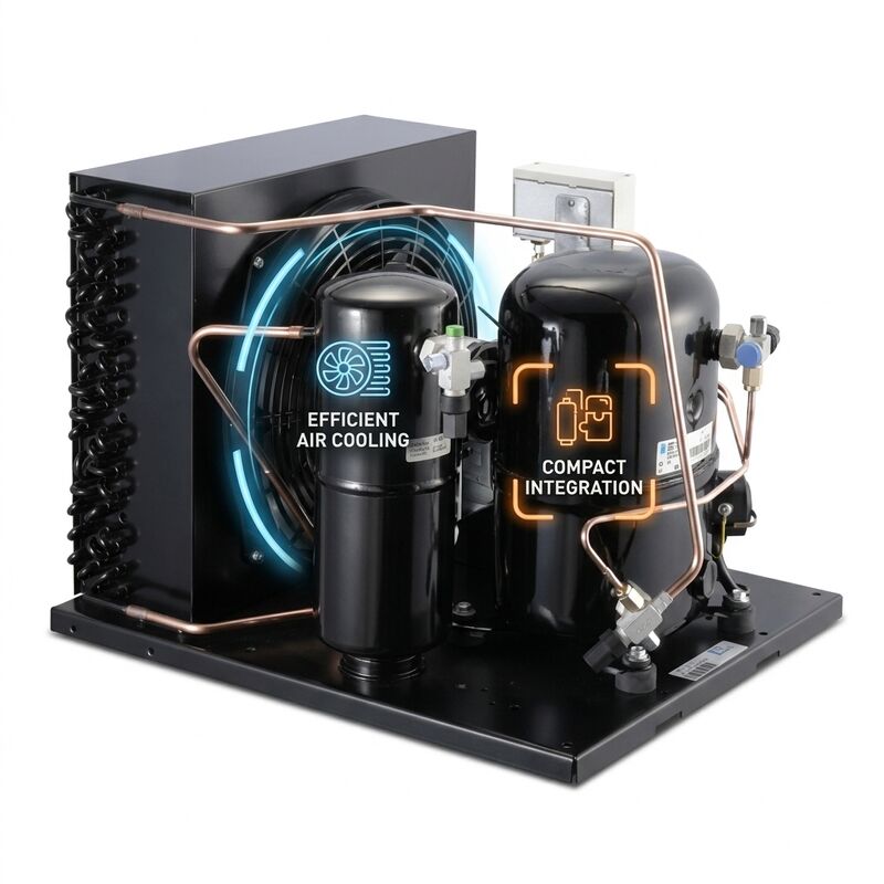 Piccola cella frigorifera ermetica dell'abbattitore del congelatore del rotolo R404A R449A dell'unità di condensazione 2HP di bassa temperatura meno 25°C