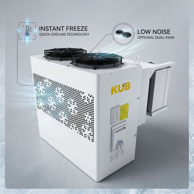 Congelatore per cella frigorifera a velocità variabile con inverter DC a scorrimento R404A ad alto risparmio energetico con unità di condensazione a risparmio energetico ad alto COP 3.2 3HP