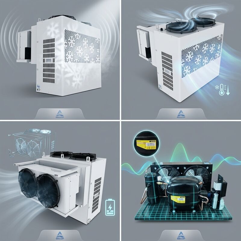 Controller Smart IoT Piccola unità di condensazione 2HP Scroll ermetico R404A WiFi Allarme monitoraggio remoto Congelatore per cella frigorifera