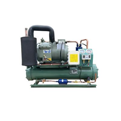 Unità condensante raffreddata ad acqua da 5HP con condensatore a fascio tubiero ad acqua di mare per cella frigorifera 220V 3PH 60HZ